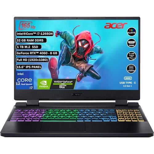 Acer Nitro 5 Intel Core i7-12650H 32GB 1TB SSD 8GB RTX4060 Linux 15.6