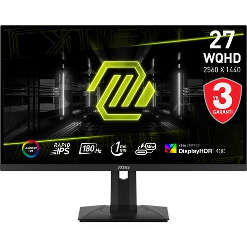 MSI 27'' MAG 274QRF QD E2 2560x1440 (WQHD) 16:9 FLAT RAPID IPS 180HZ 1MS FREESYNC PREMIUM GAMING MONITOR