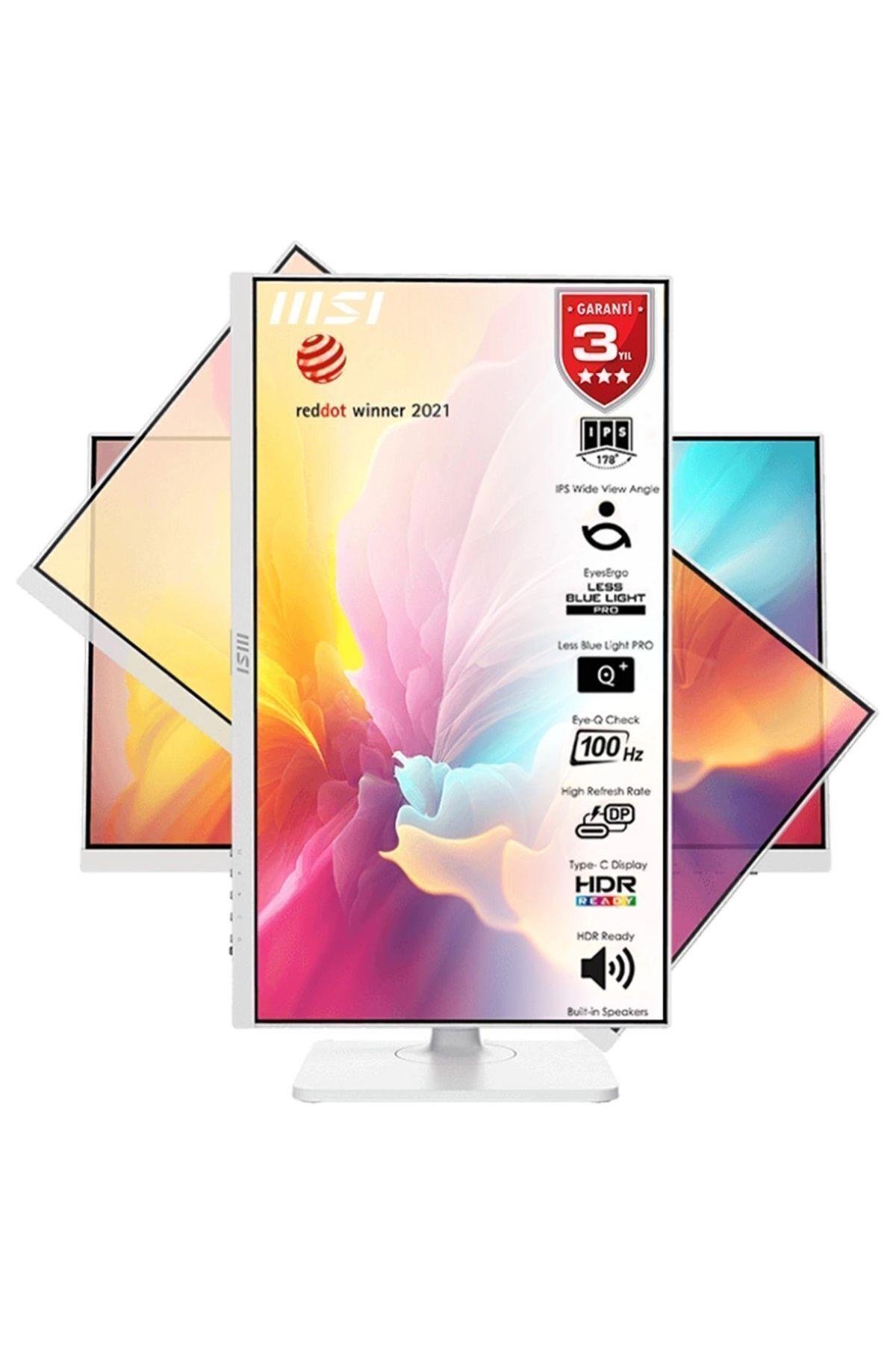 MSI MODERN MD2412PW 23.8 inç 100 Hz 1ms Full HD Adaptive Sync IPS Beyaz Monitör
