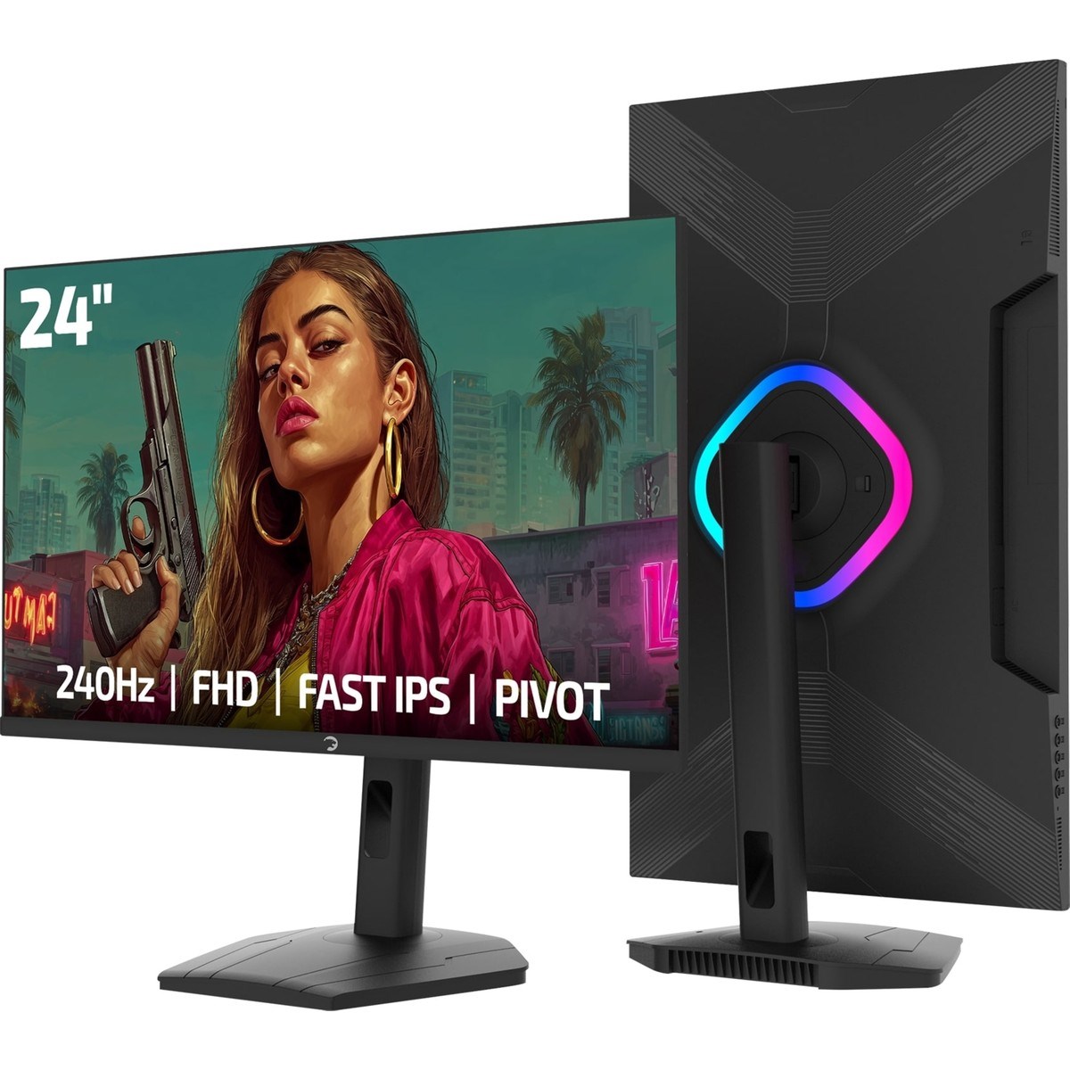 GAMEPOWER Lunis L25 24'' 240Hz 0.5ms Fast IPS Fhd Rgb Pivot Gaming Monitör
