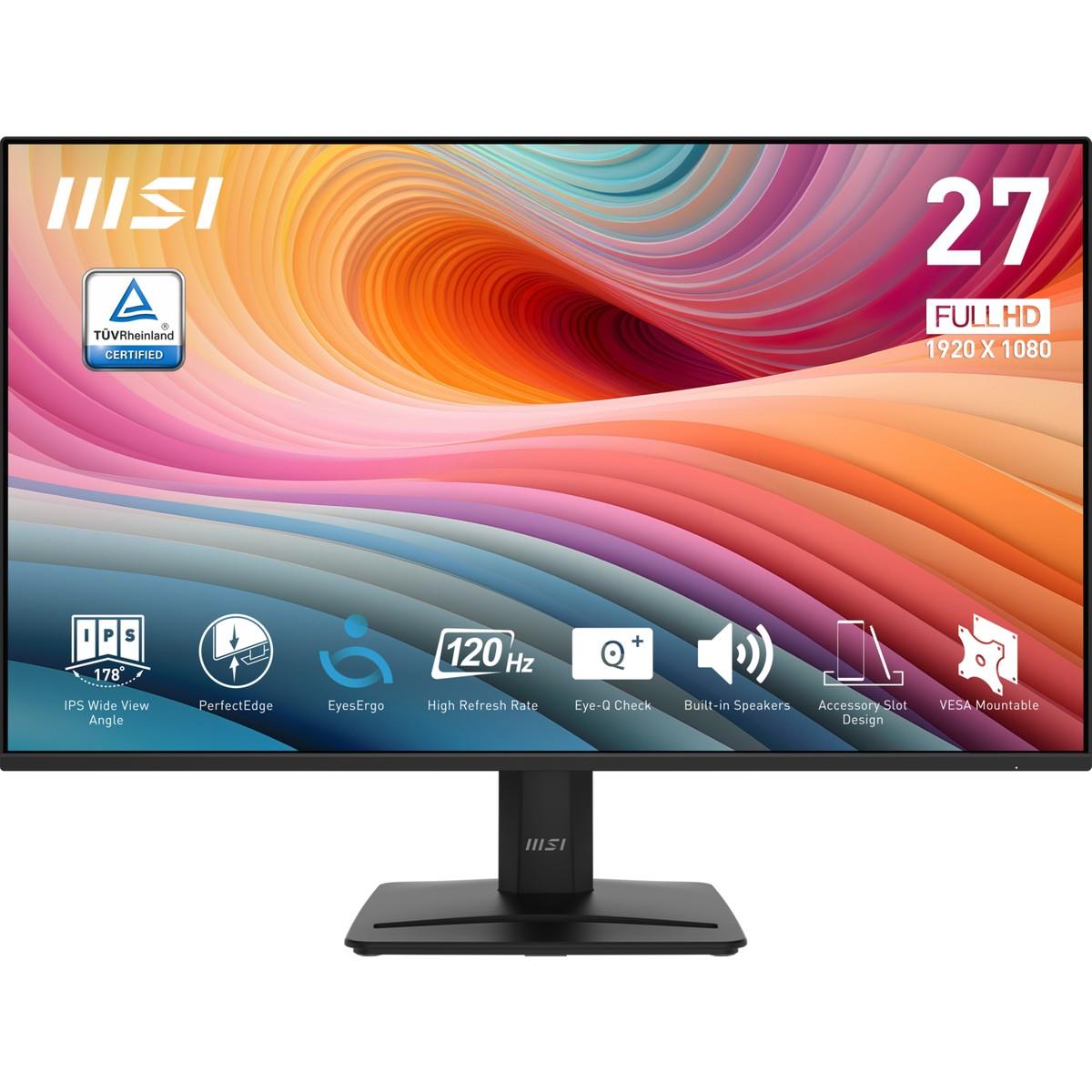 Msı 27'' Pro MP275 E2 1920X1080 (Fhd) Flat IPS 120HZ 1ms Adaptıve-Sync Monıtor