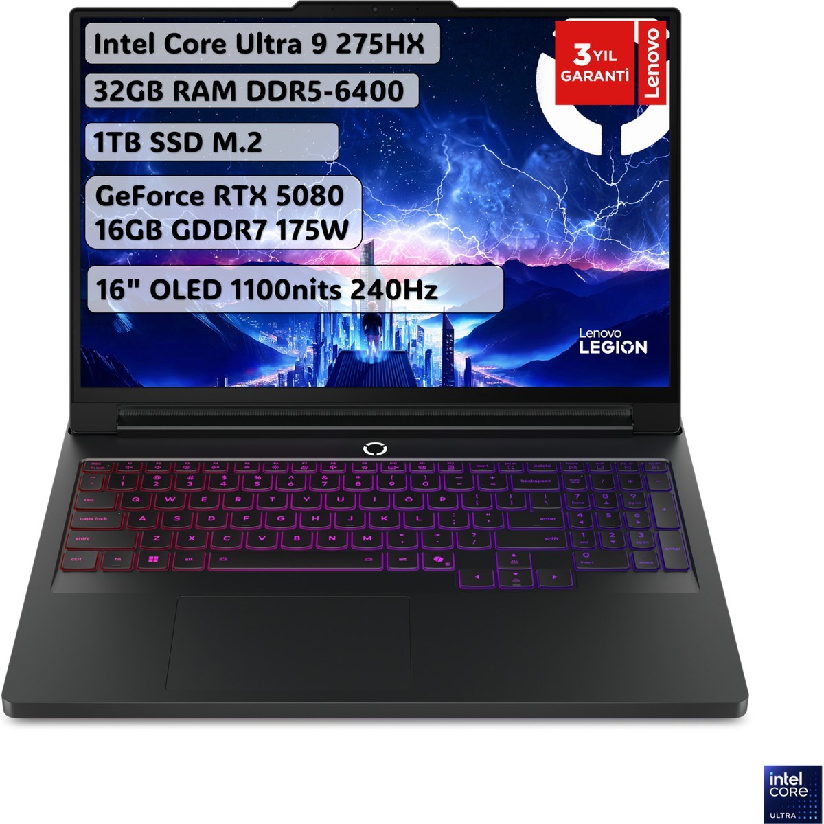 Legion Pro 7 Intel Core Ultra 9 275HX 32GB 1TB SSD RTX5080 Windows 11 Home 16