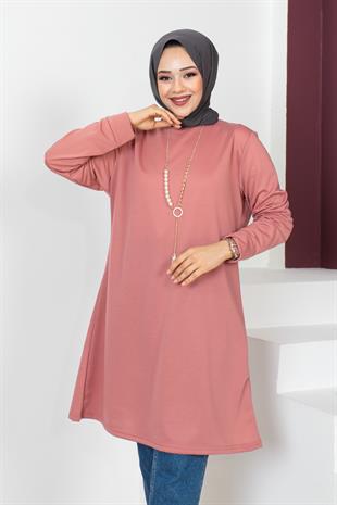 Basic Tesettür Tunik - Gül Kurusu