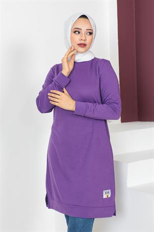 Armalı Tesettür Tunik-Mor