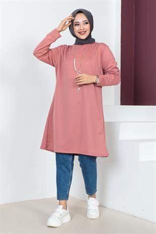Basic Tesettür Tunik - Gül Kurusu