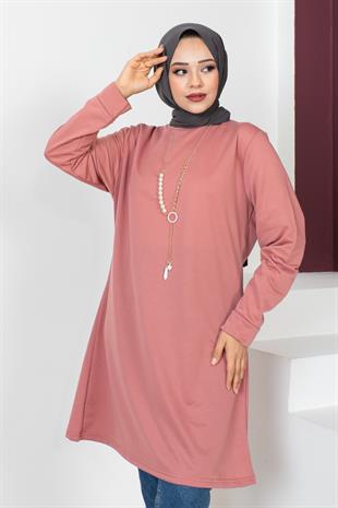 Basic Tesettür Tunik - Gül Kurusu