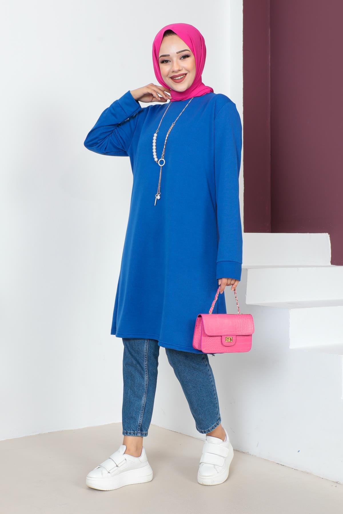 Kolyeli Tesettür Tunik Modelleri - Affan Moda