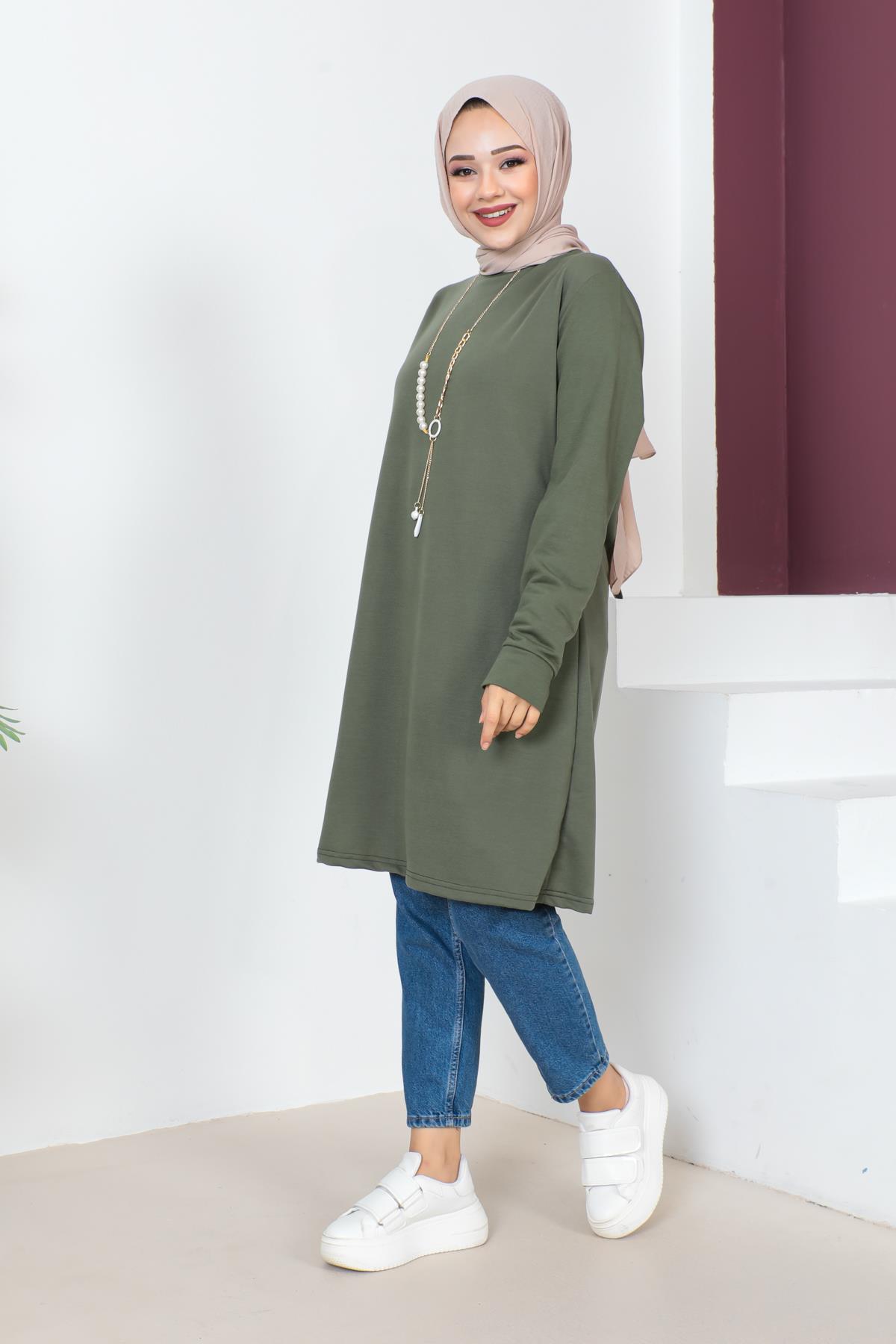 Kolyeli Tesettür Tunik Modelleri - Affan Moda