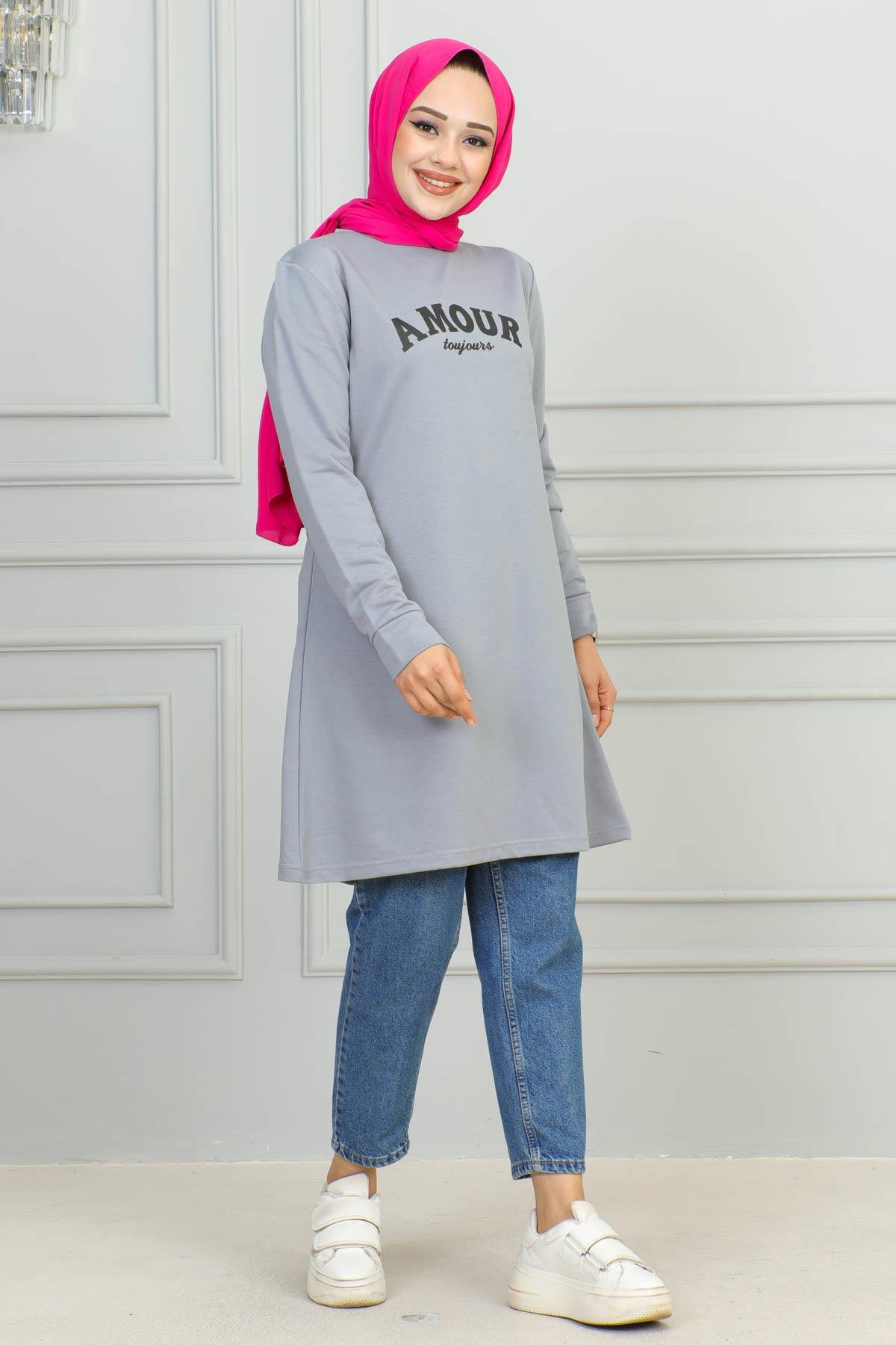 Tesettür Tunik Modelleri | Baskılı Tunik | Affanmoda 