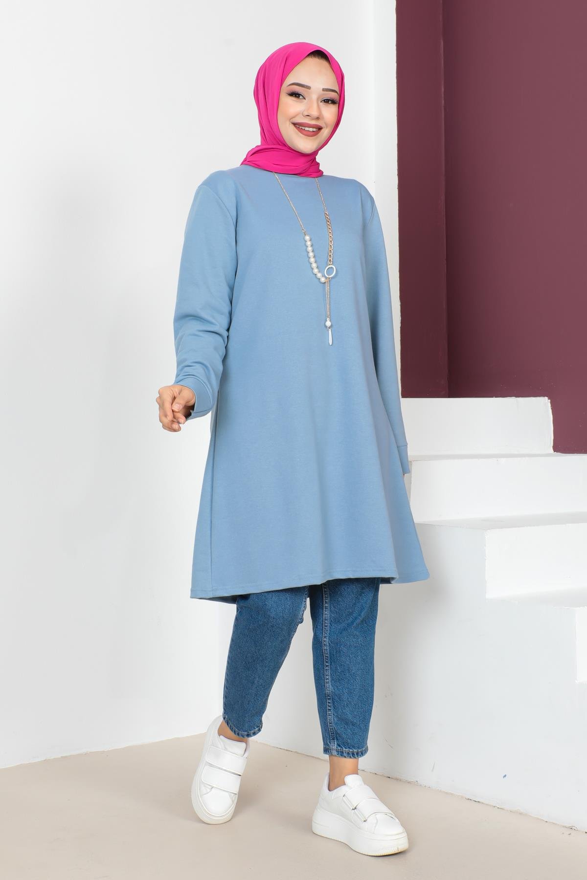 Kolyeli Tesettür Tunik Modelleri - Affan Moda