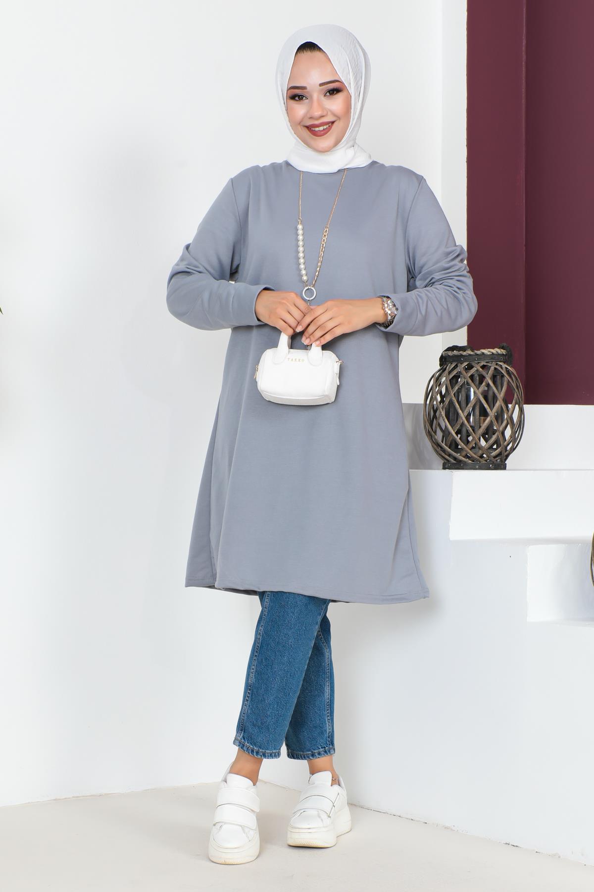 Kolyeli Tesettür Tunik Modelleri - Affan Moda