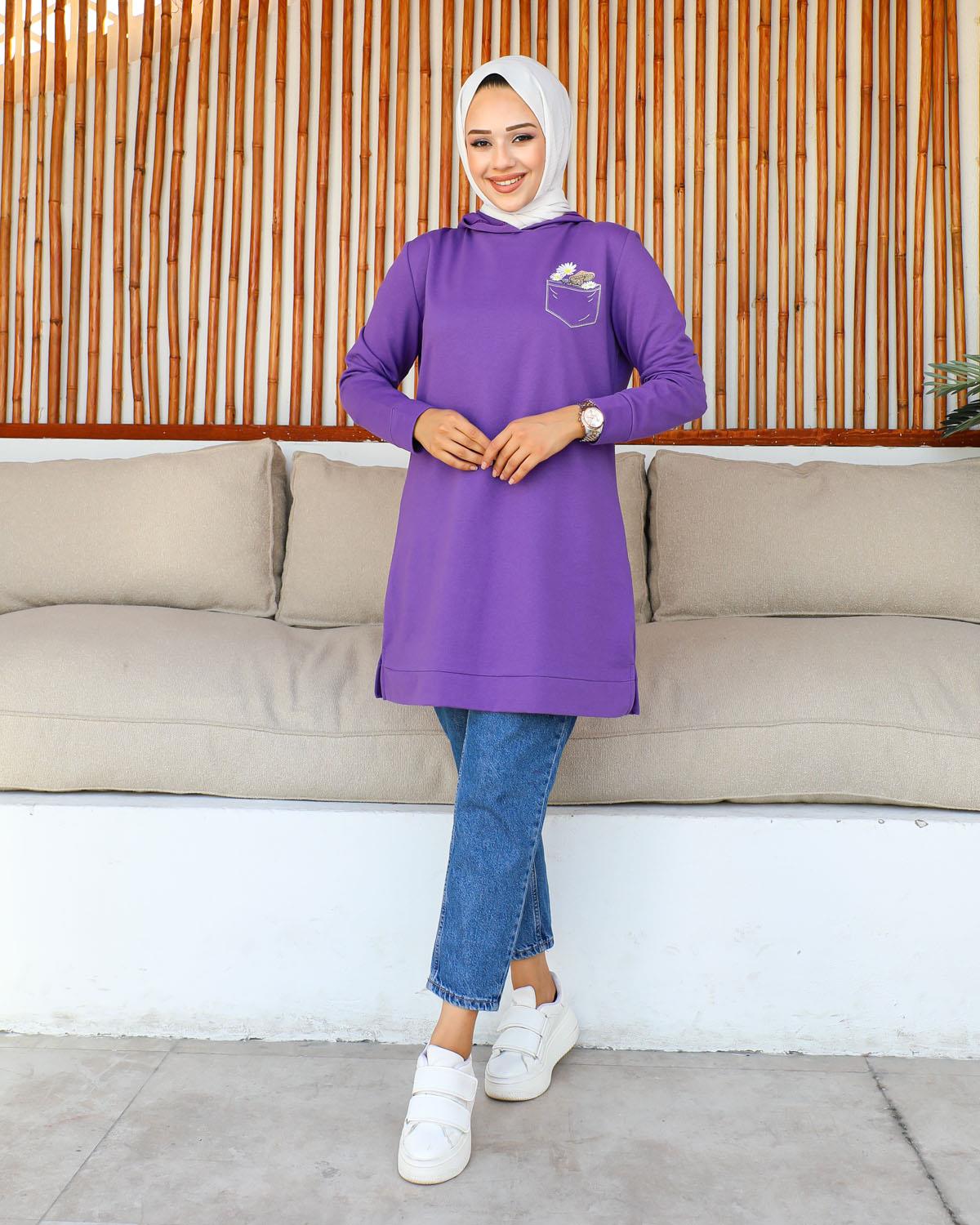 Tesettür Tunik Modelleri - Nakışlı Tunik Modelleri - Affanmoda