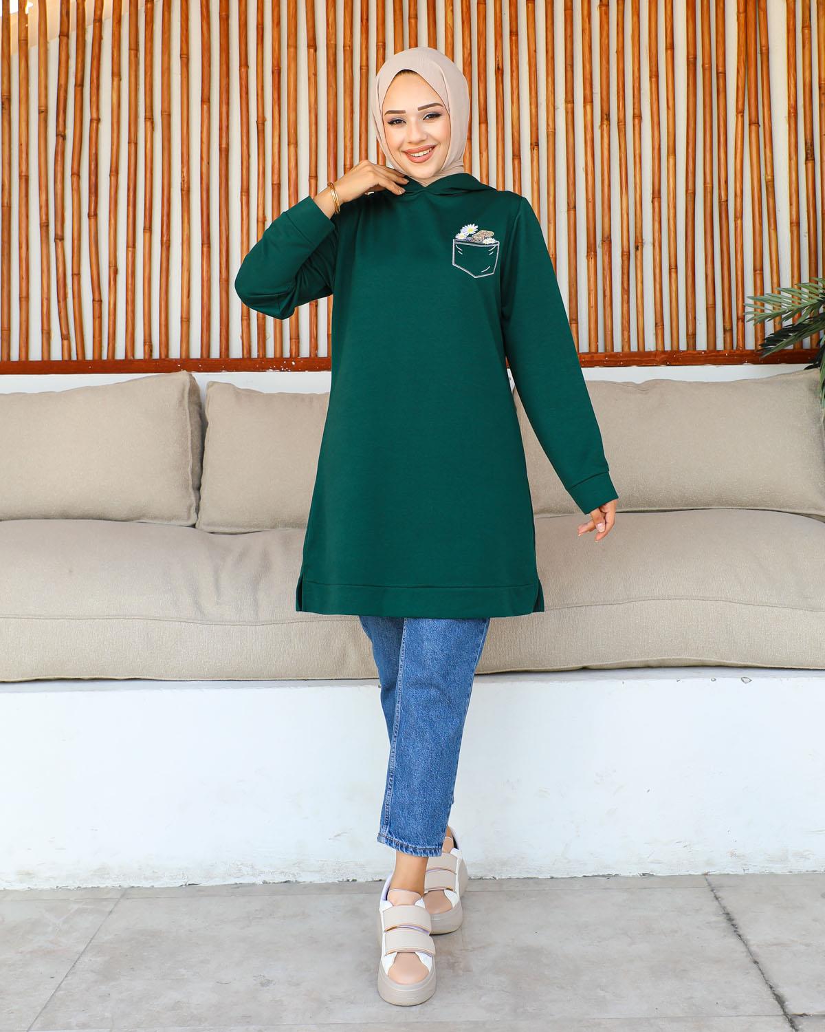 Tesettür Tunik Modelleri - Nakışlı Tunik Modelleri - Affanmoda