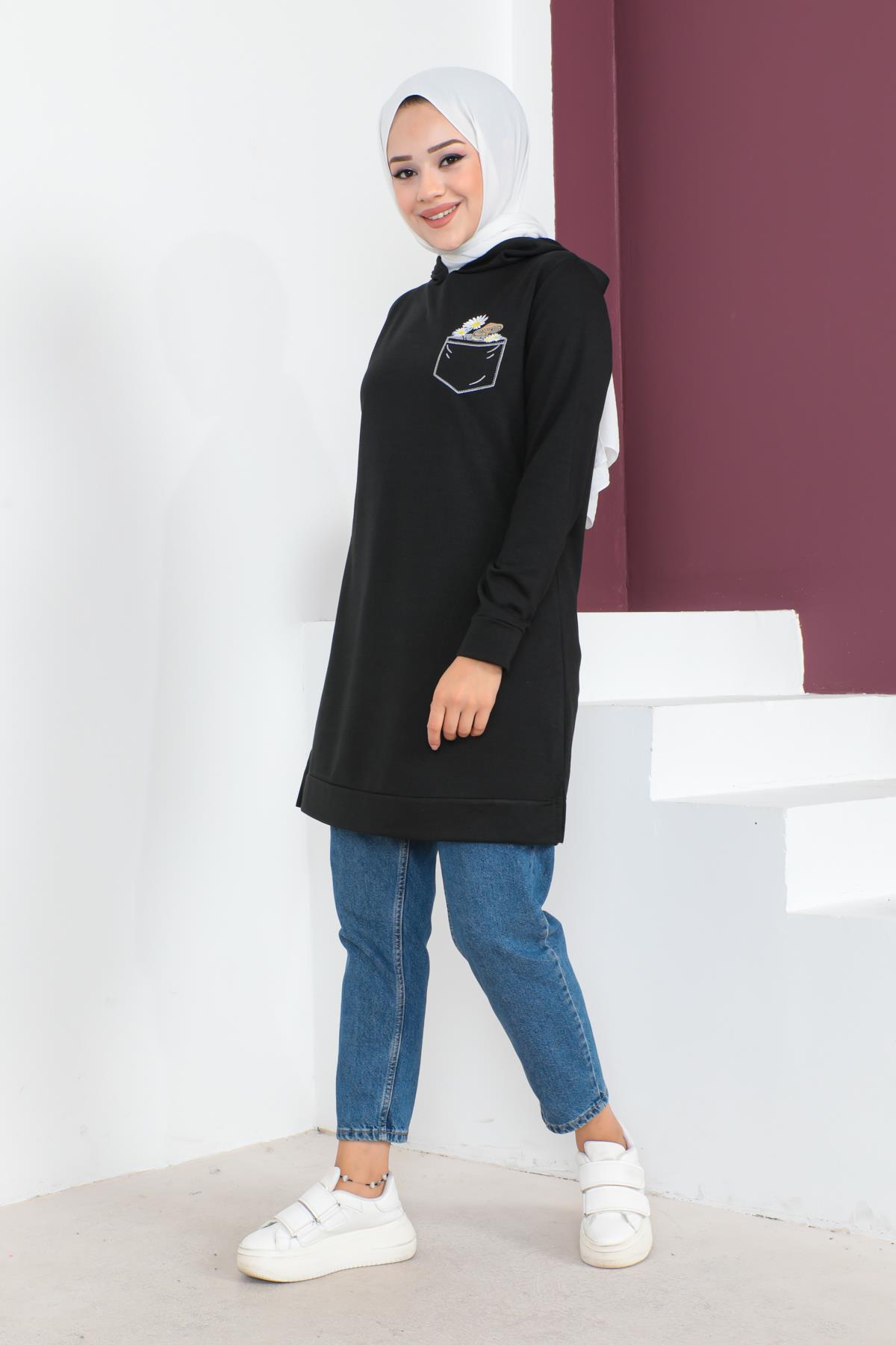 Tesettür Tunik Modelleri - Nakışlı Tunik Modelleri - Affanmoda
