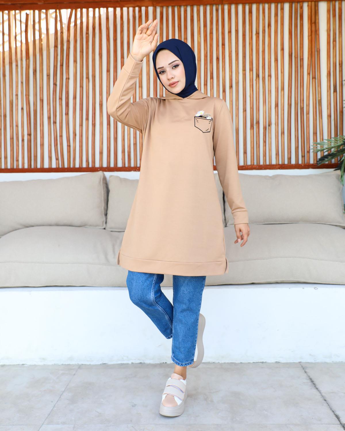 Tesettür Tunik Modelleri - Nakışlı Tunik Modelleri - Affanmoda