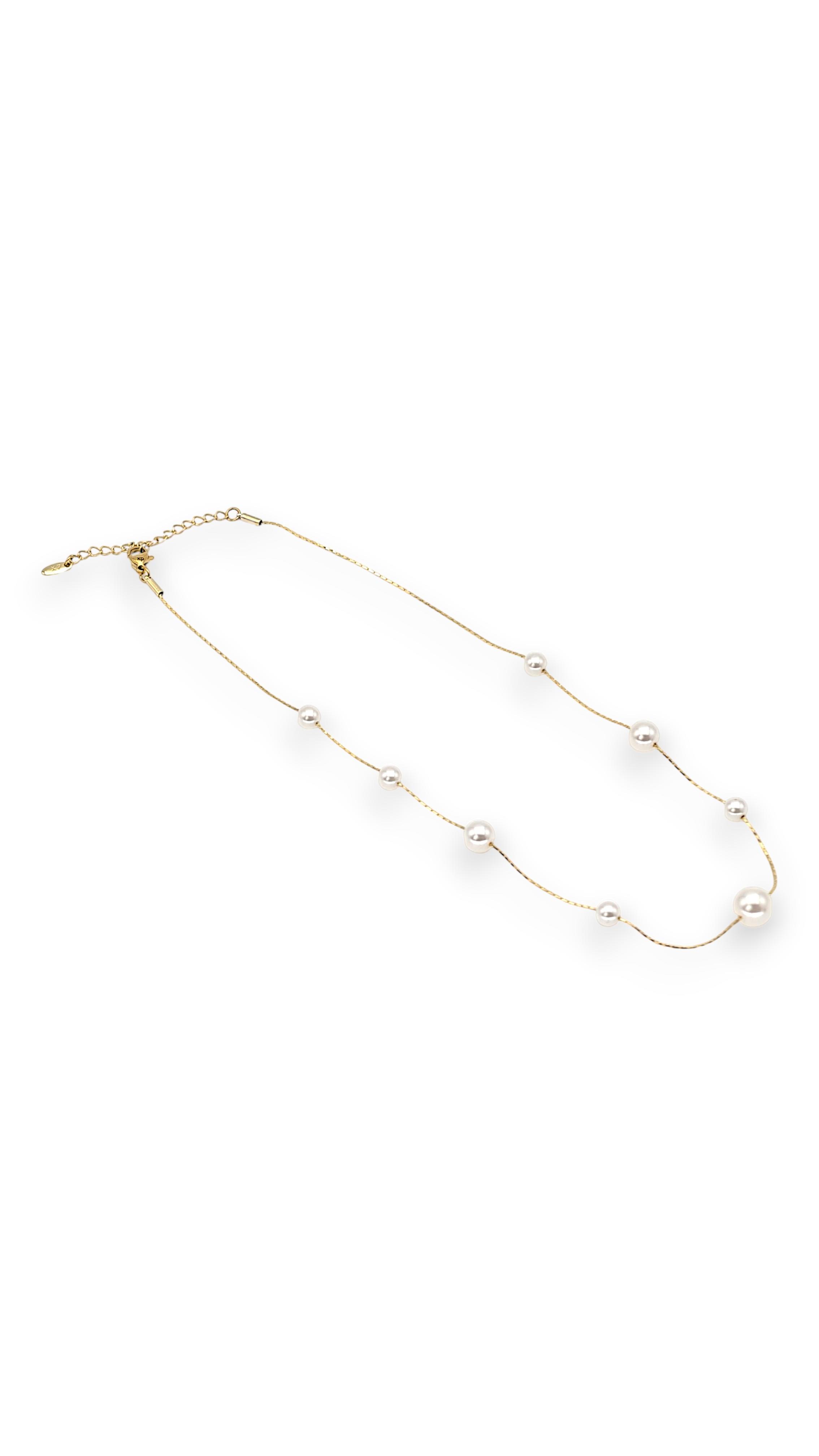 Ara Ara İncili Kolye 14 K Gold 50cm