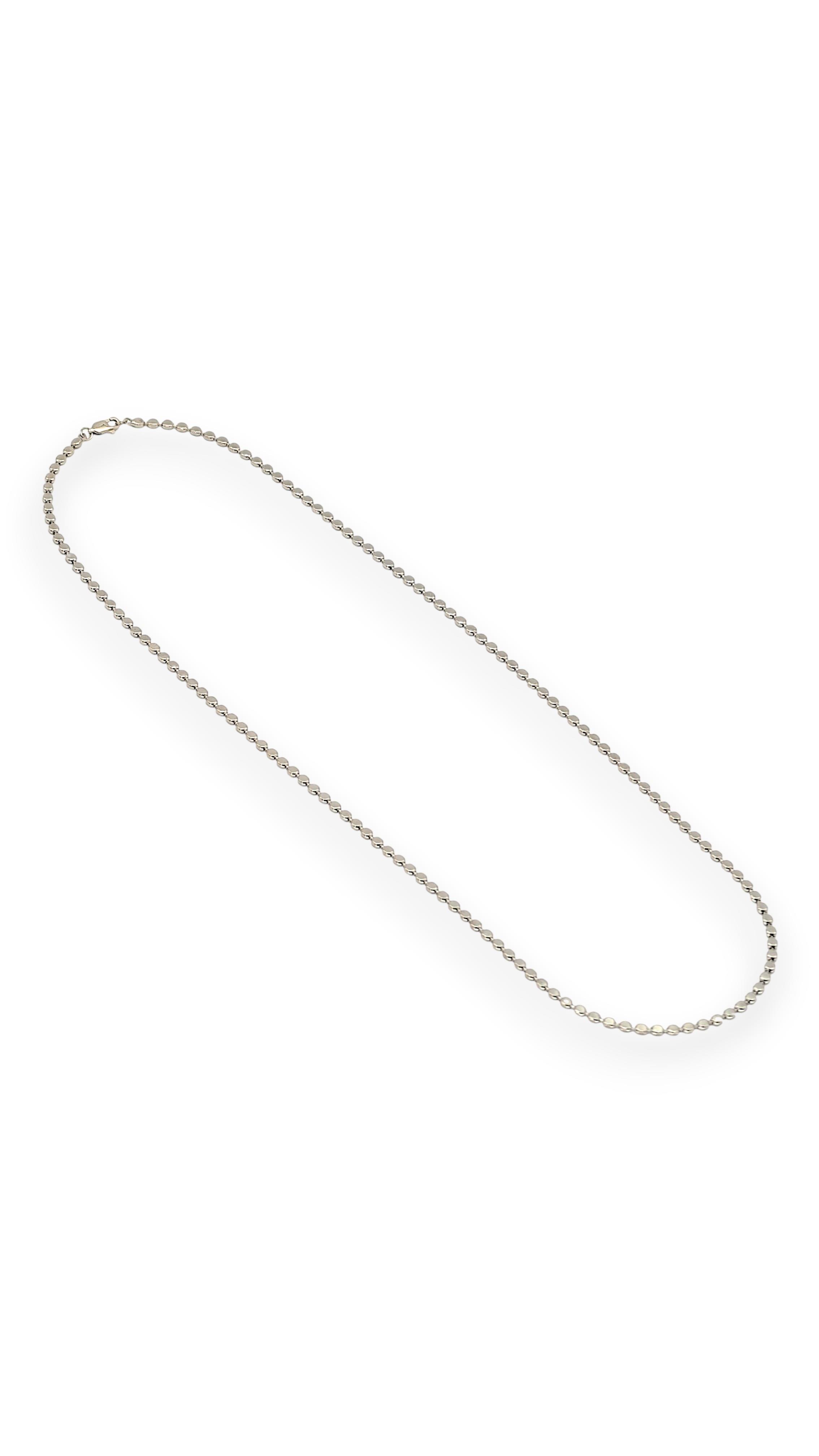 Ezme Pul Zincir Kolye Silver 