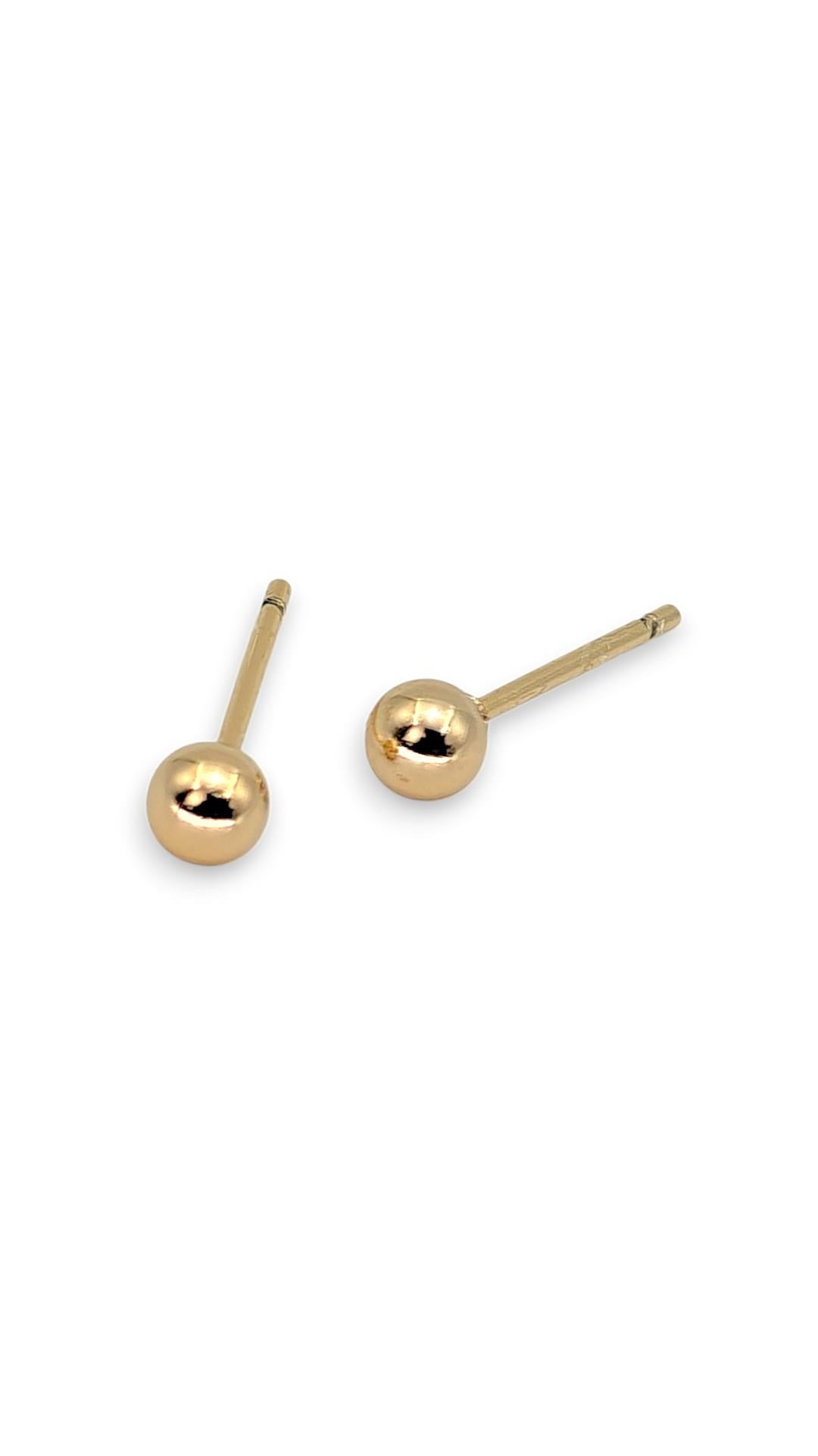 Gold Mini Top Küpe