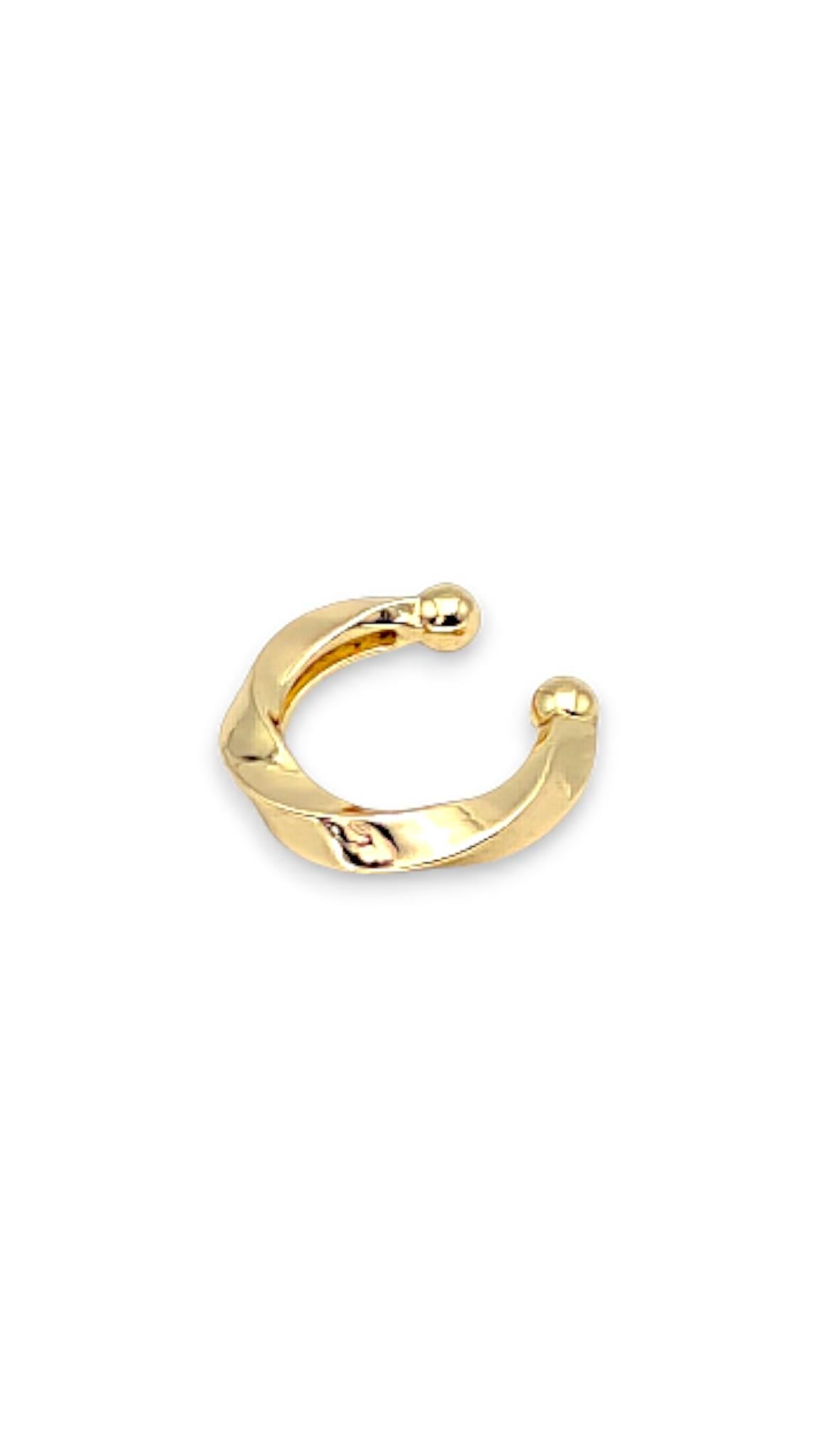 Kıvrımlı 14K Gold Earcuff