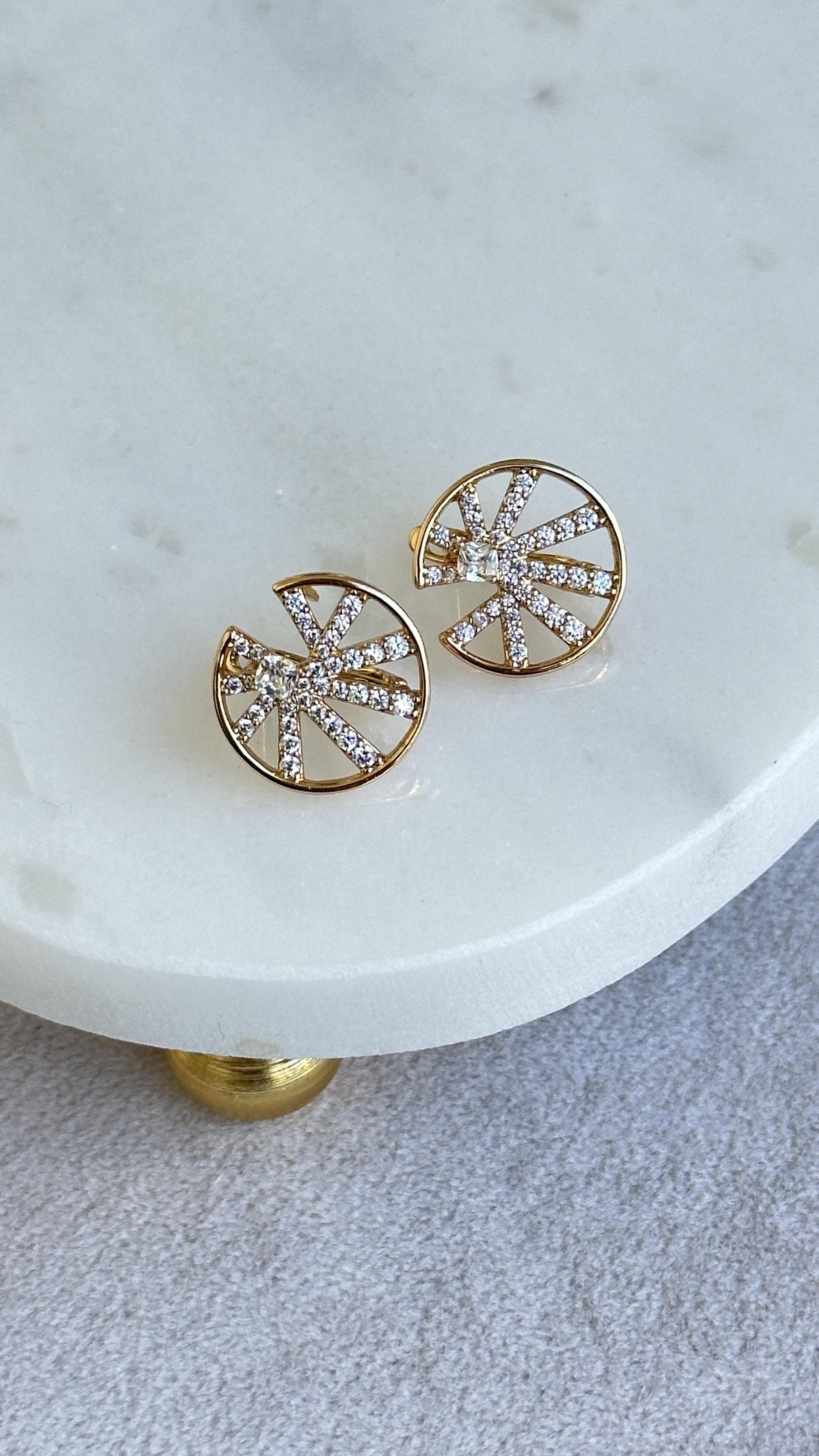 Taşlı Çember Küpe 1cm