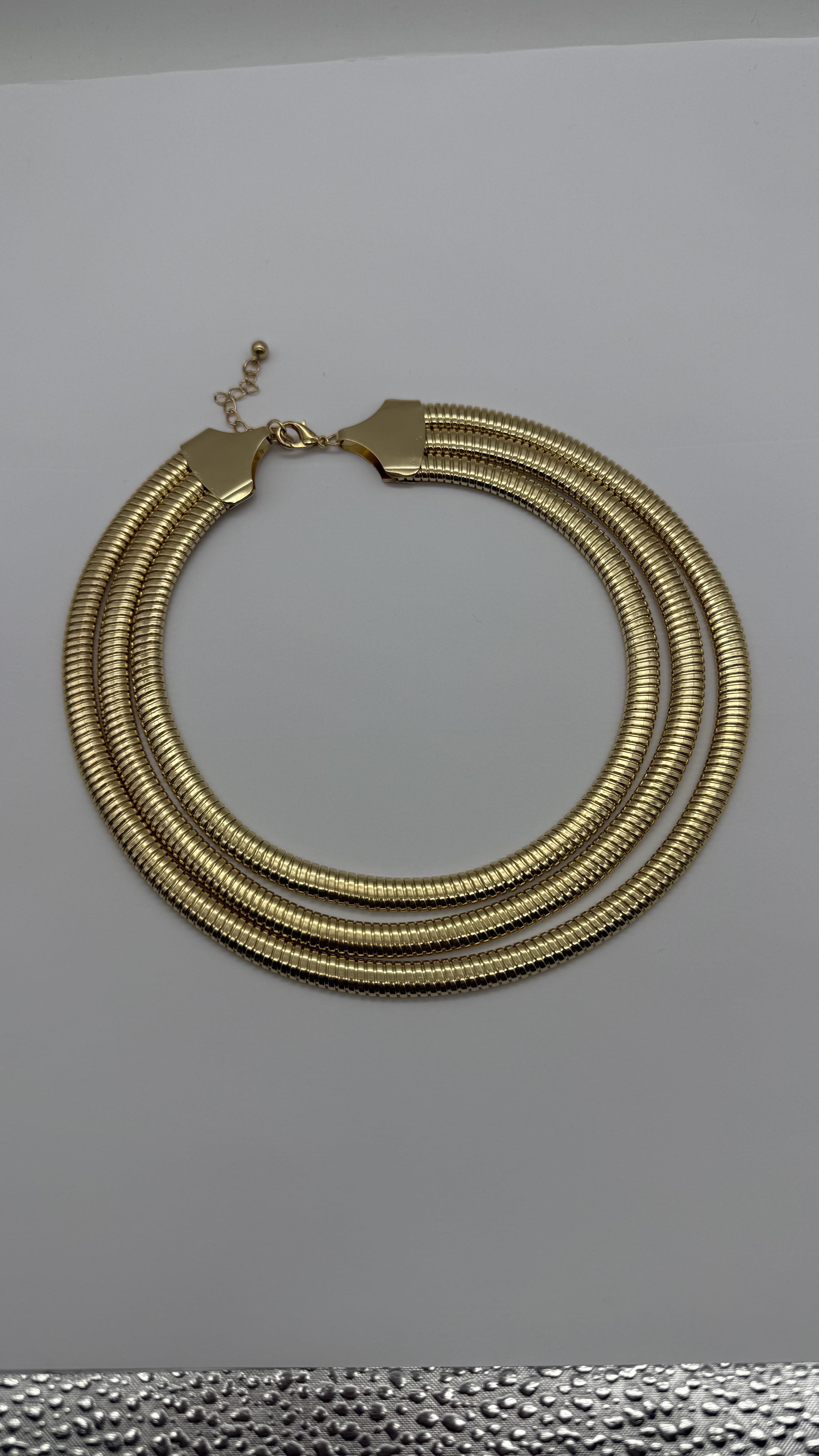 Üçlü Plaka Kolye 45cm