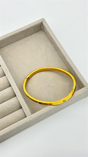 Cartier Kelepçe İnce Taşlı Orta Boy