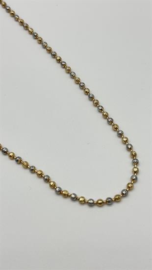 İki Renkli Topçuklu Kolye 