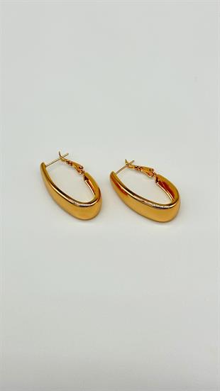 Kalın Oval Plaka Küpe