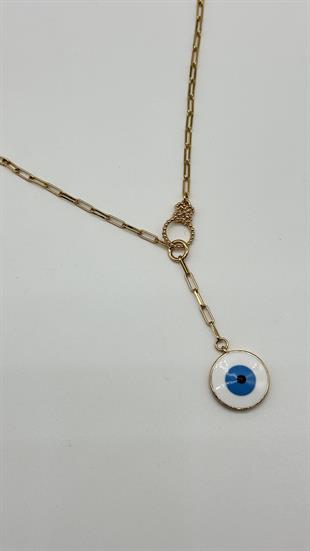 Nazar Uç Plakalı Kolye