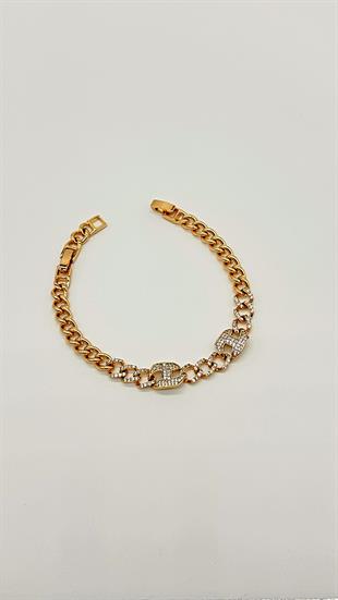 Ortası taşlı halkalı bileklik