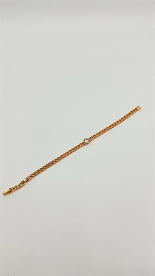 ortası taşlı zincir bileklik