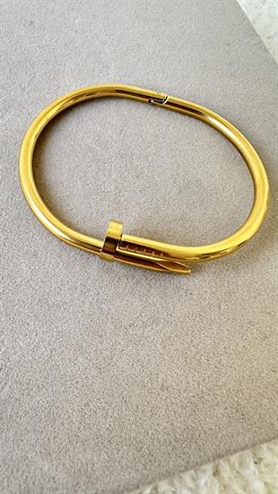 Özel Seri Marka Model Çivi Görünüm Gold Kelepçe