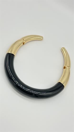 Siyah Plaka Detay Choker