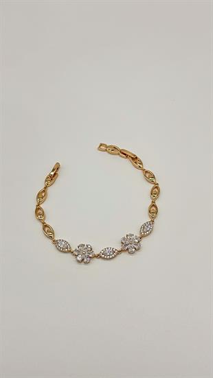 taşlı çiçekli bileklik