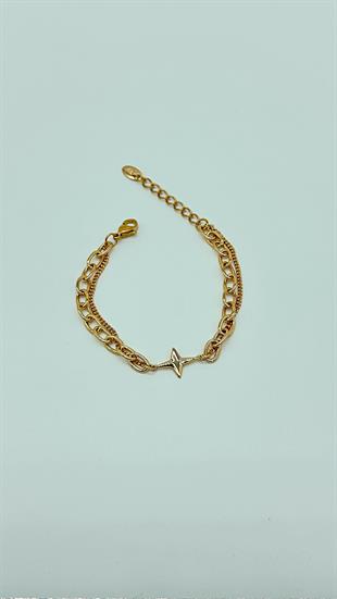 tek kopçada ikili yıldız bileklik