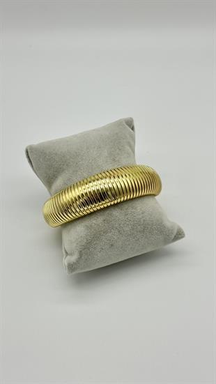 Tırtıklı Gold Bileklik