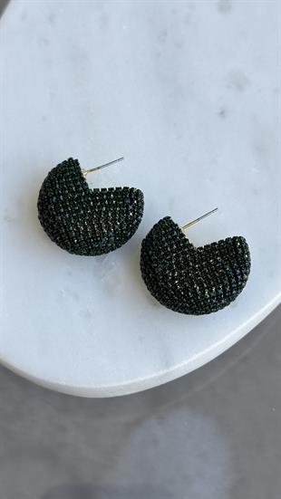 Zümrüt Yeşil Taşlı Küpe 3cm