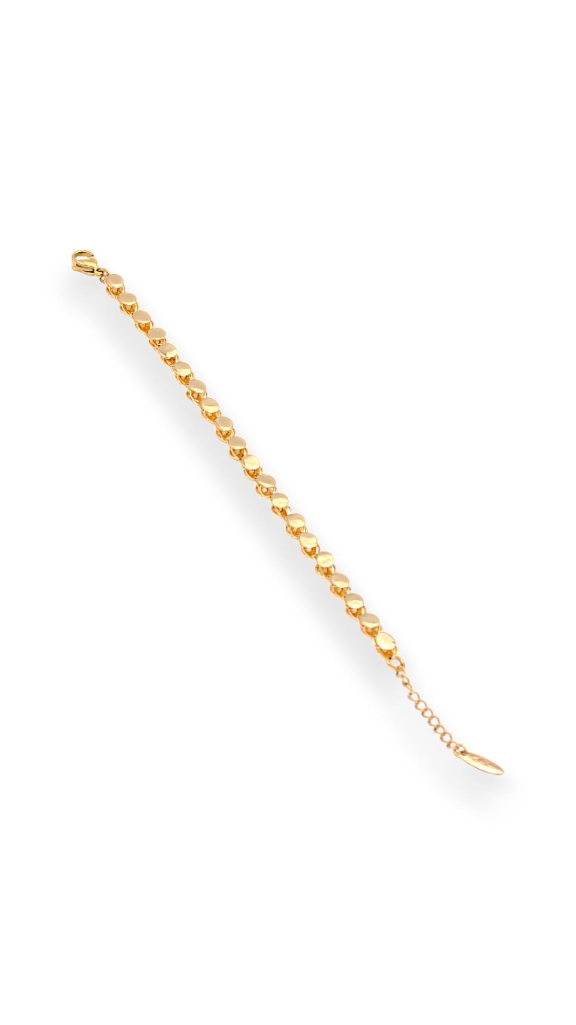 Arpa model gold zincir ayarlı 21cm bileklik 