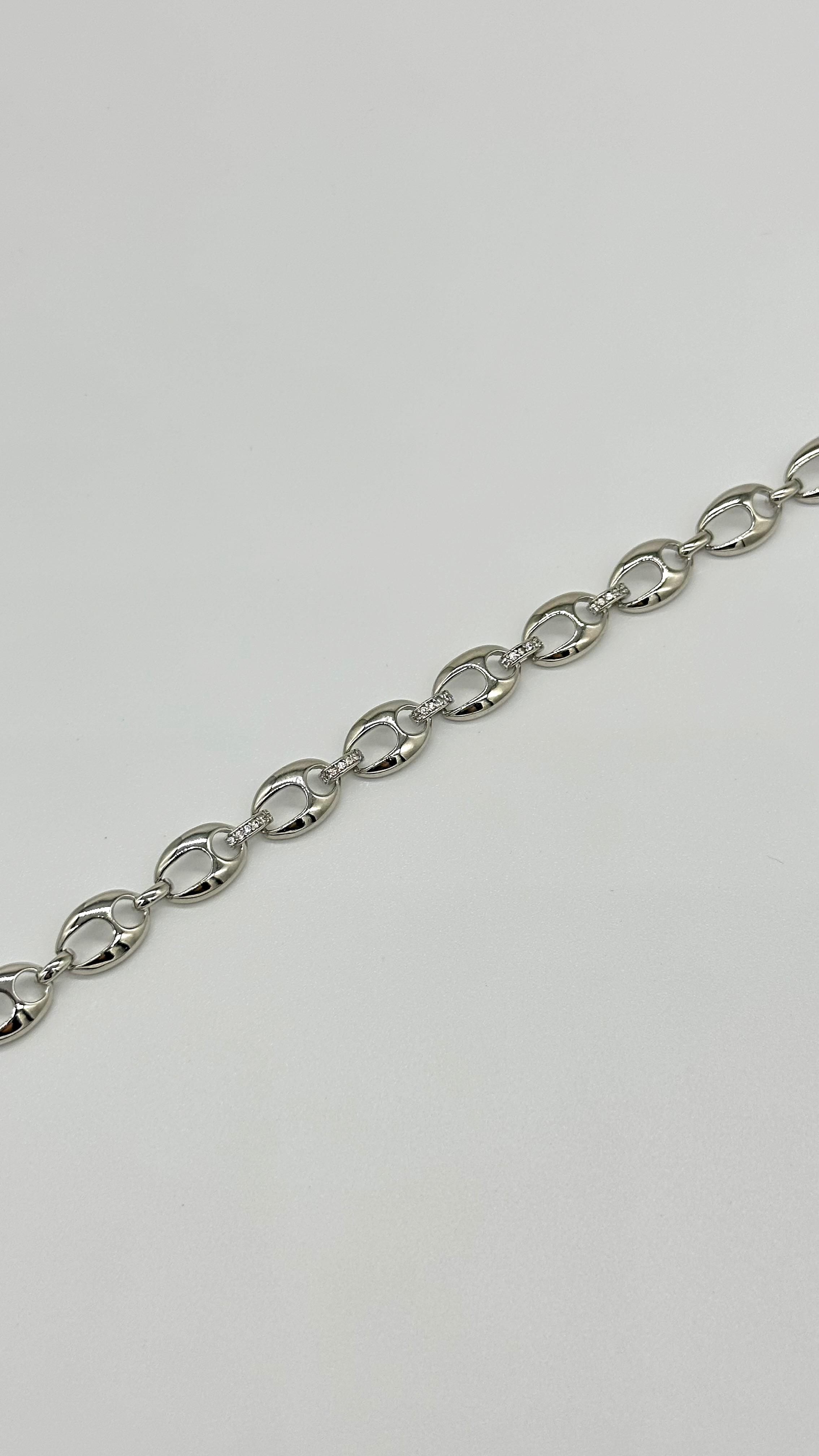 düğme plaka bileklik silver