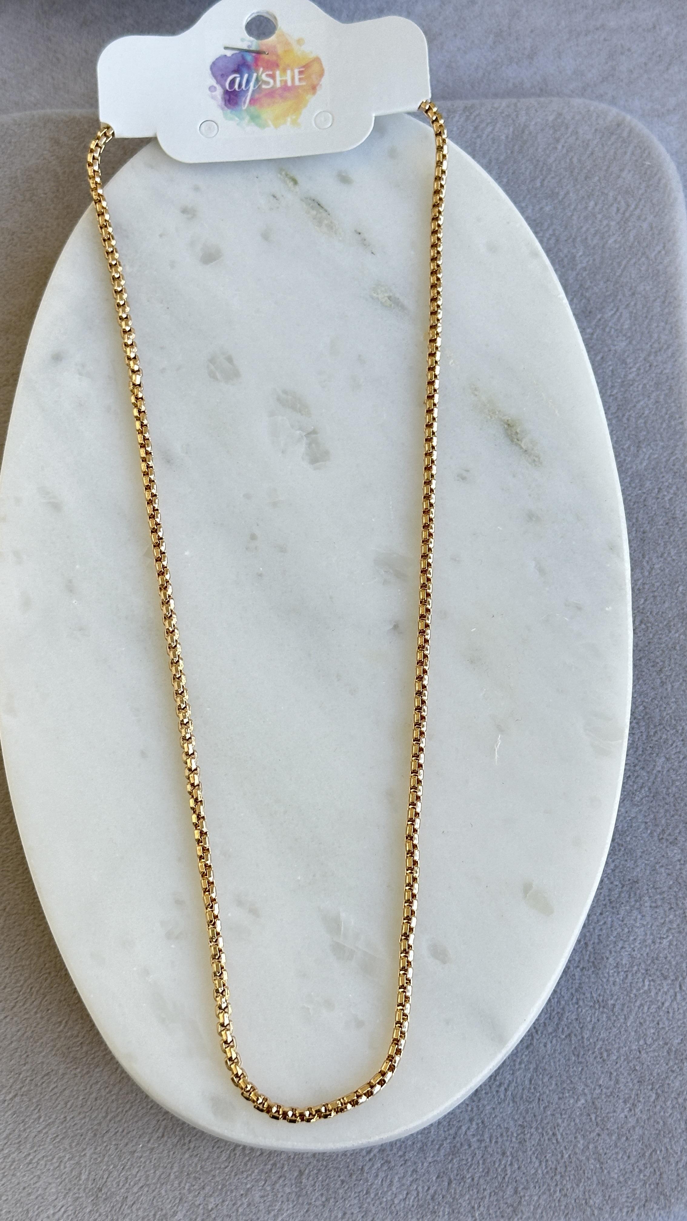 Halkalı Kolye Gold 50cm