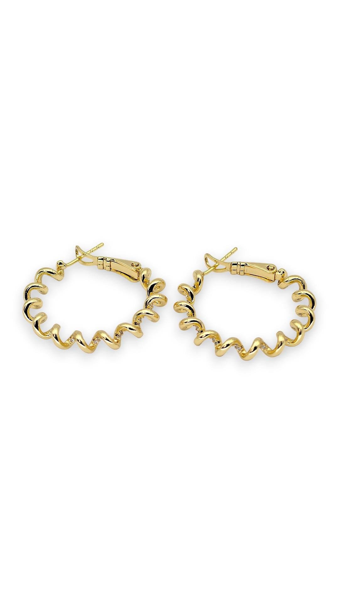 Helezon Halka Küpe 14K Gold 2.5cm