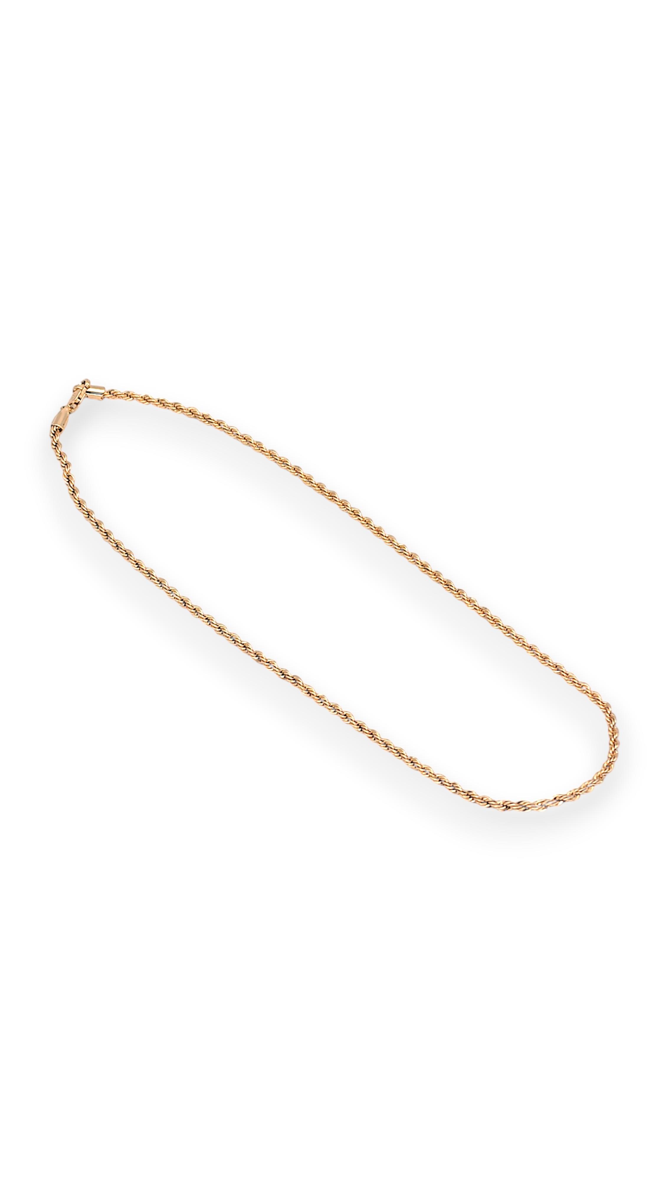 İnce burgu 45 cm gold kolye