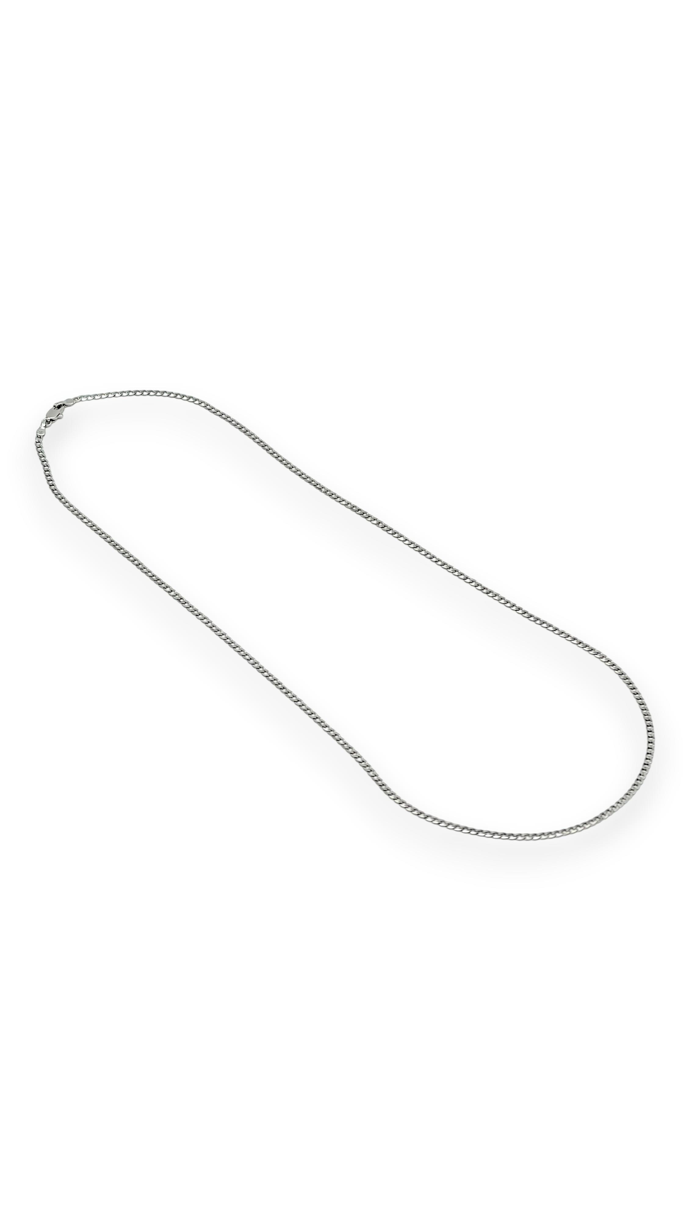 İnce Nostaljik Zincir Kolye Silver 60cm