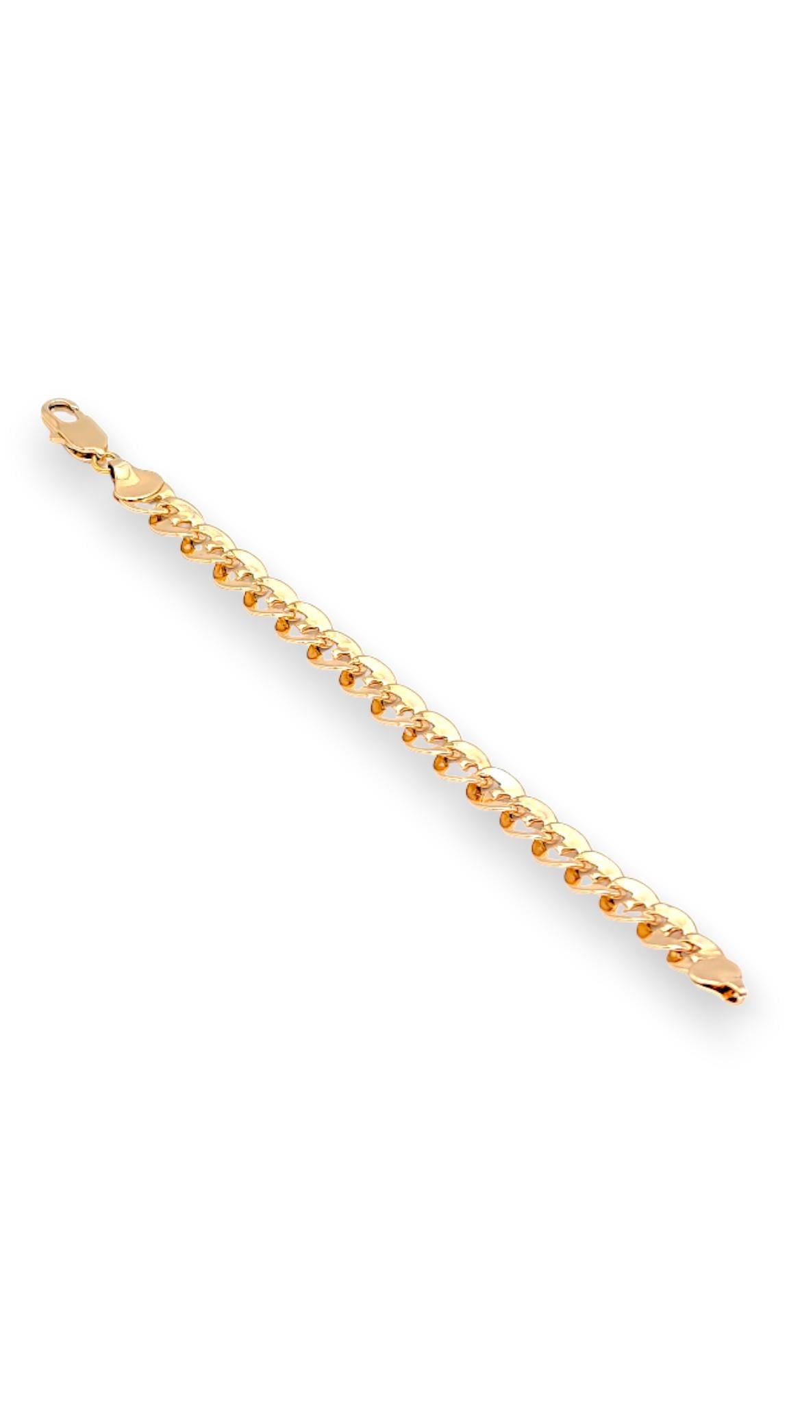 İri Düğme Plaka Bileklik 21cm