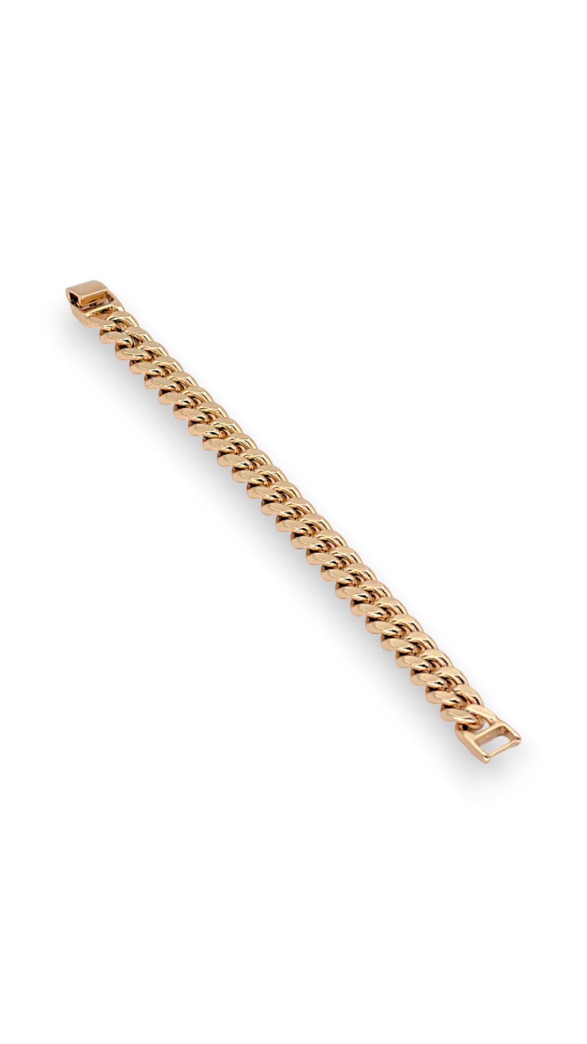 İri Ezme Halka Gold Bileklik 20cm 