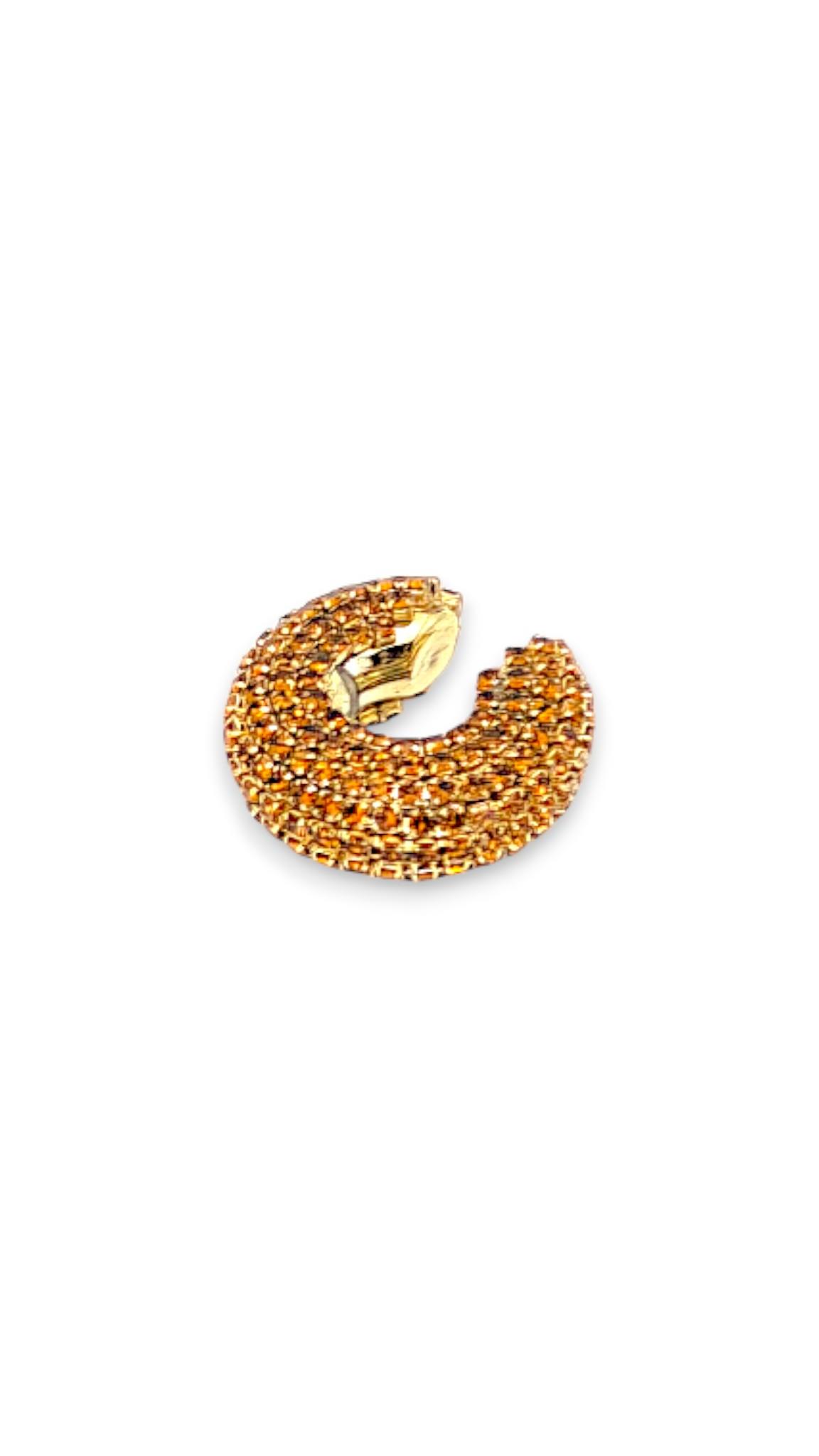 Kahve Taşlı Earcuff 2cm