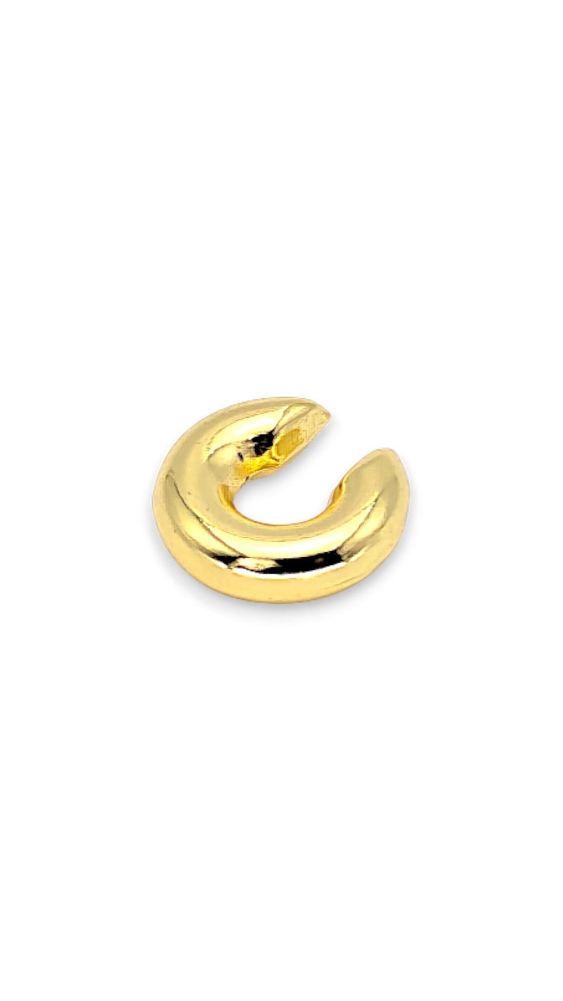 Kalın Bombeli 14K Gold Earcuff 2cm 