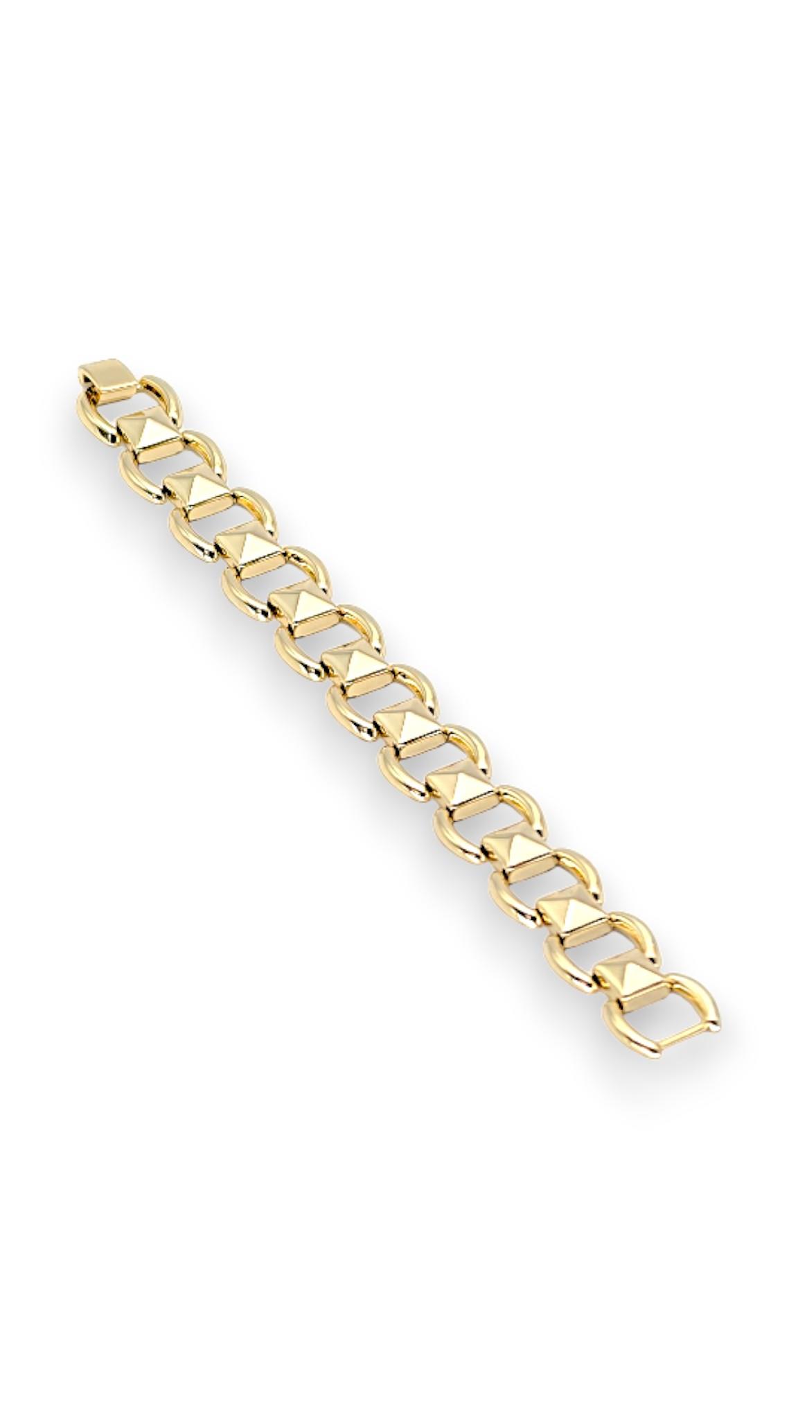 Kare Piramit Model Bileklik 14K Gold 18cm