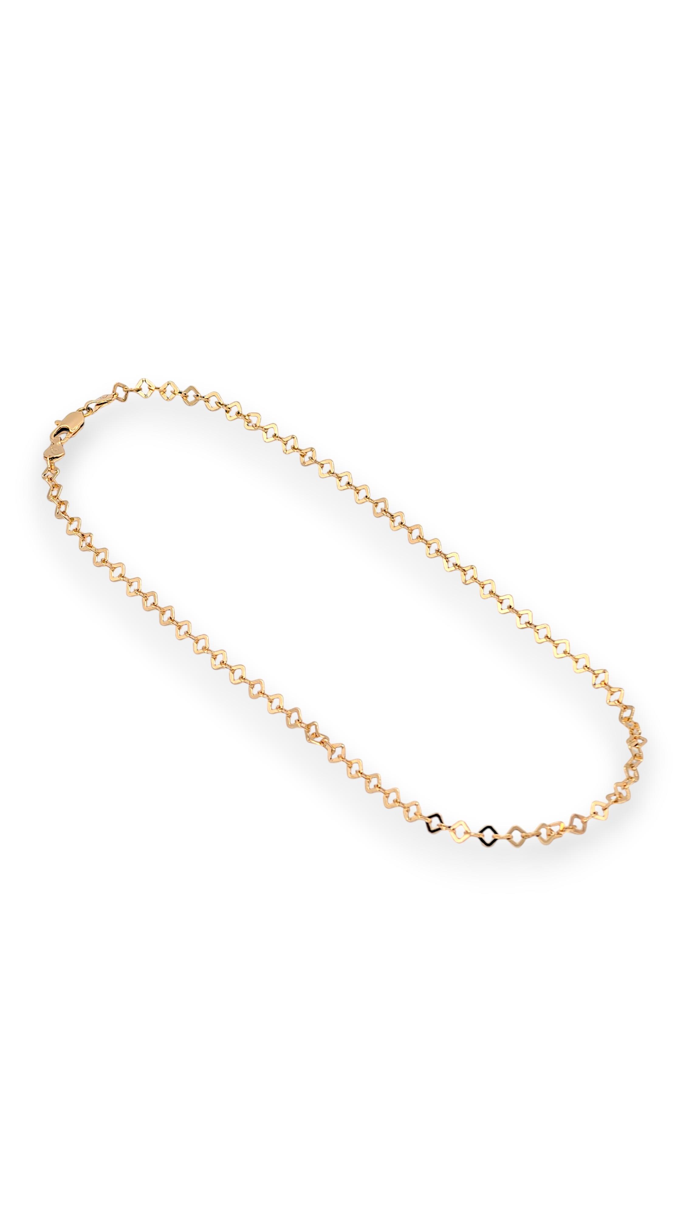 Kare Zincir Kolye Gold 50cm
