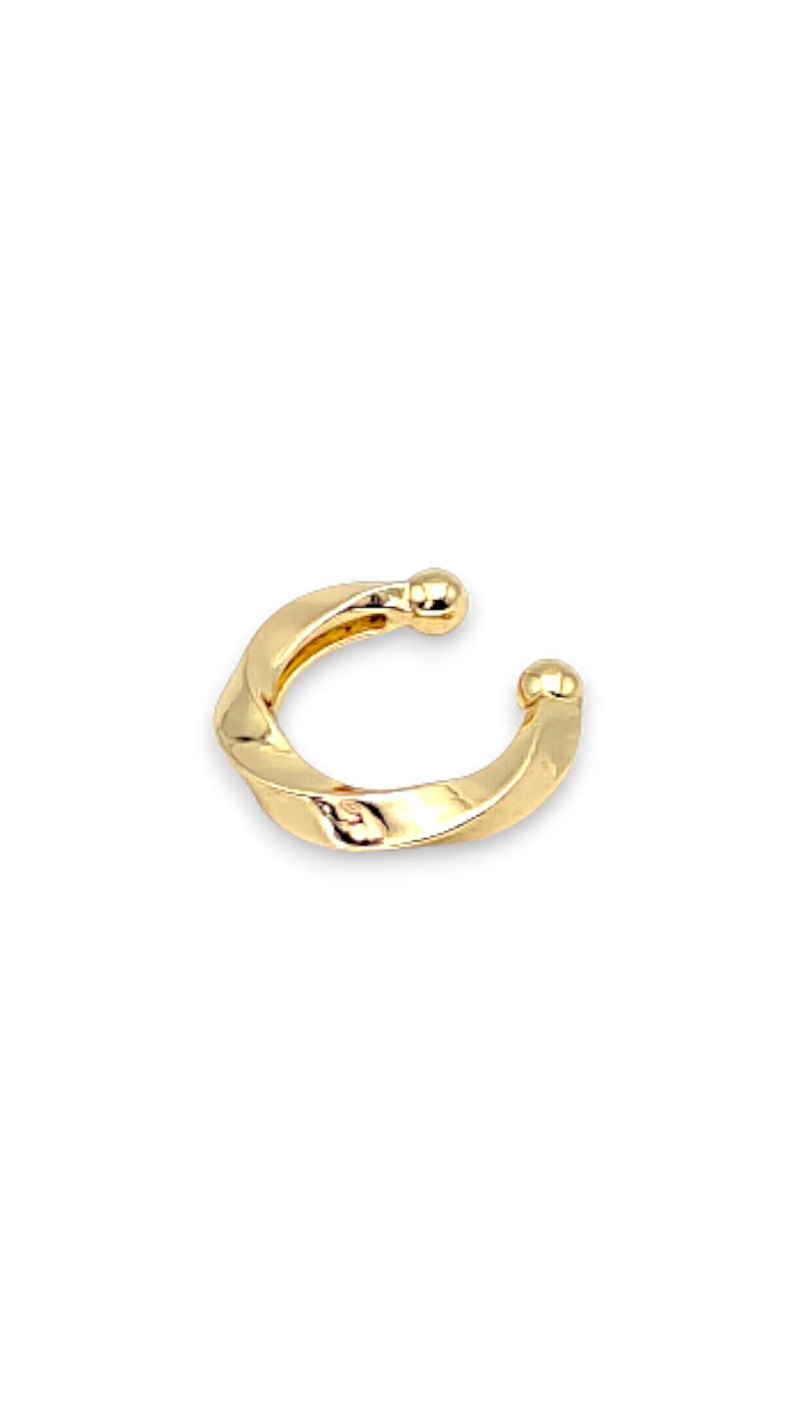 Kıvrımlı 14K Gold Earcuff